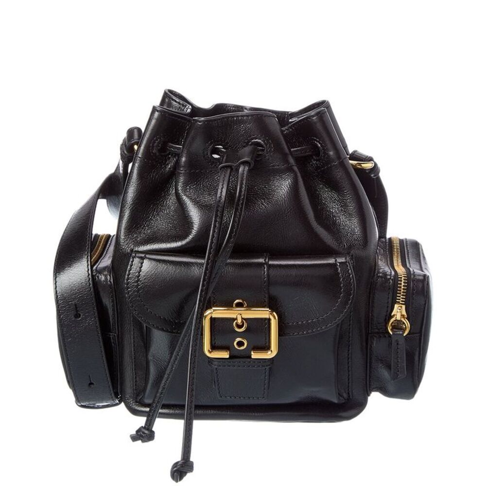Chloé Leather Bucket Bag, Black